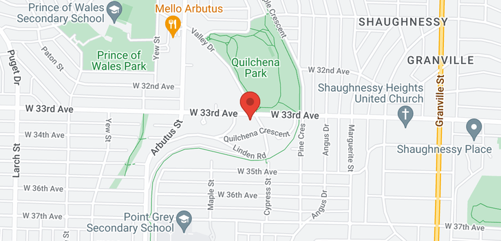 map of 1908 W 33RD AVENUE